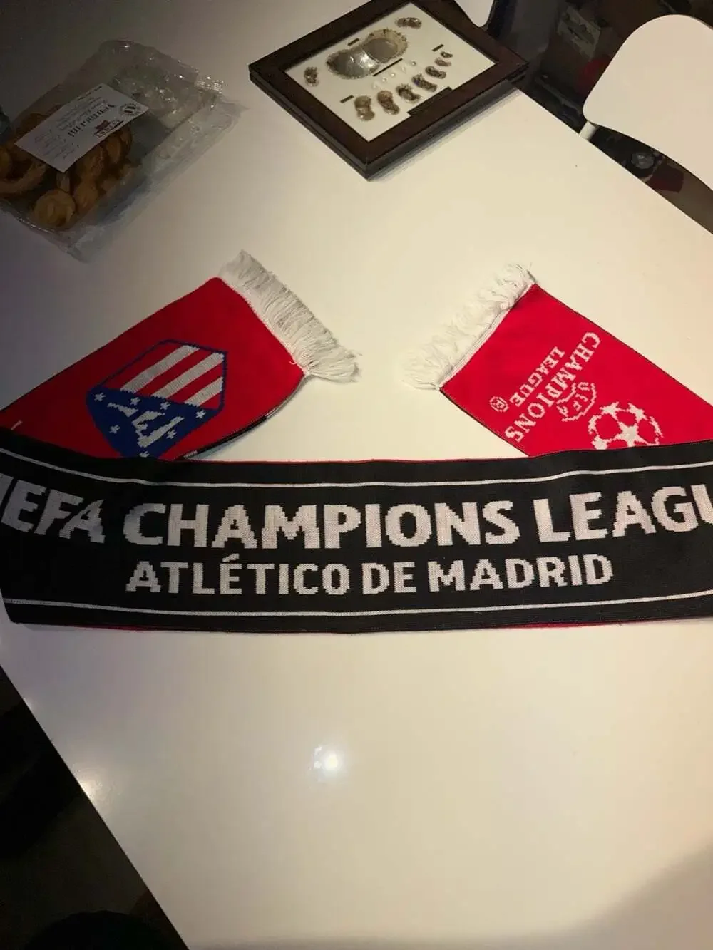 UEFA Champions League Atlético De Madrid Red and Black Fan Scarf